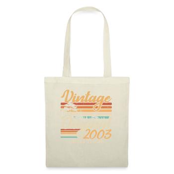 Jubiläum Jahrgang 2003 Retro 2003 - Stoffbeutel - Natur - Vorne