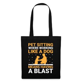 Pet Sitter Pet Sitting Chien et Cat Sitters Chien Wal - Sac en tissu - noir - Devant