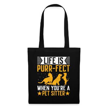 Pet Sitter Pet Sitting Chien et Cat Sitters Chien Wal - Sac en tissu - noir - Devant