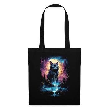 Artwork Cat Kitten Fantasy Fairy Tale - Tote Bag - black - Front