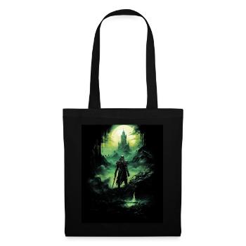 Fantasy Chevalier Château Magie Conte de Fées Mythique Gothique - Sac en tissu - noir - Devant