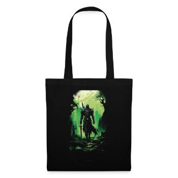 Fantasy Chevalier Château Magie Conte de Fées Mythique Gothique - Sac en tissu - noir - Devant