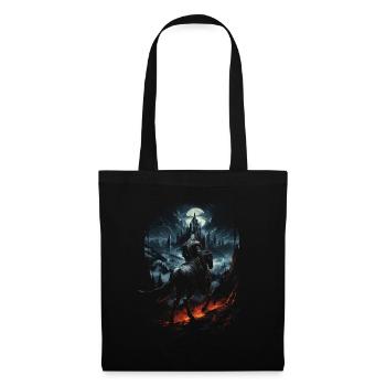 Fantasy Chevalier Château Magie Conte de Fées Mythique Gothique - Sac en tissu - noir - Devant