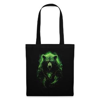 Fantasy Bär Braunbär Monster Verwunschen Mythisch - Stoffbeutel - Schwarz - Vorne