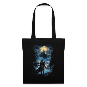 Fantasy Chevalier Château Magie Conte de Fées Mythique Gothique - Sac en tissu - noir - Devant