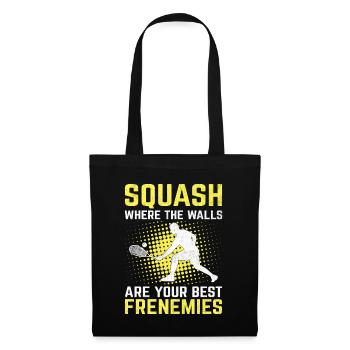 Squash Player Squash Tennis Player Raquetball Spor - Tote Bag - black - Front