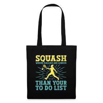 Squash Player Squash Tennis Player Raquetball Spor - Tote Bag - black - Front