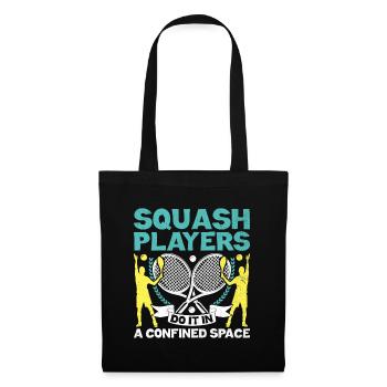 Squash Player Squash Tennis Player Raquetball Spor - Tote Bag - black - Front