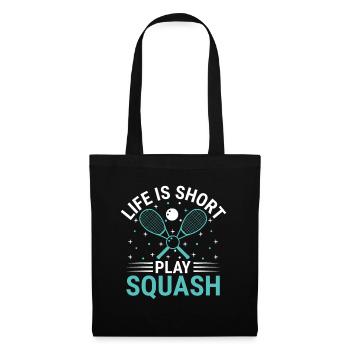 Squashspieler Squash-Tennisspieler Raquetball-Spor - Stoffbeutel - Schwarz - Vorne