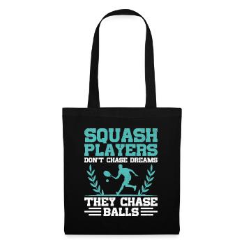 Squash Player Squash Tennis Player Raquetball Spor - Tote Bag - black - Front