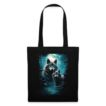 Fantasy Wolf Moon Wolf Pack Mythology - Tote Bag - black - Front
