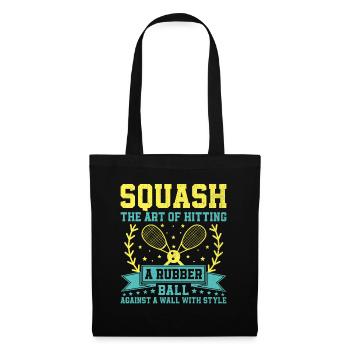 Joueur de squash Joueur de squash Joueur de tennis Raquetball Spor - Sac en tissu - noir - Devant