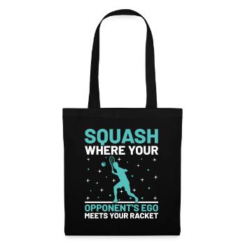 Squashspieler Squash-Tennisspieler Raquetball-Spor - Stoffbeutel - Schwarz - Vorne