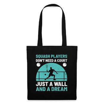 Squashspieler Squash-Tennisspieler Raquetball-Spor - Stoffbeutel - Schwarz - Vorne