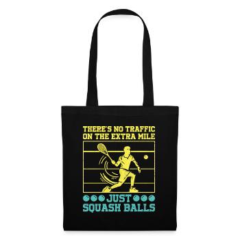 Joueur de squash Joueur de squash Joueur de tennis Raquetball Spor - Sac en tissu - noir - Devant