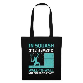 Squash Player Squash Tennis Player Raquetball Spor - Tote Bag - black - Front