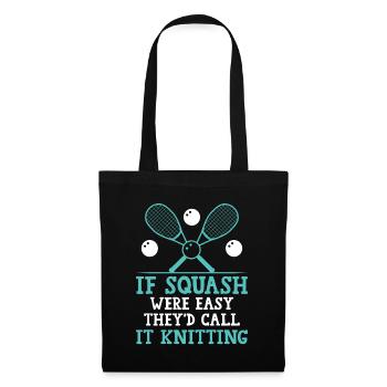Squash Player Squash Tennis Player Raquetball Spor - Tote Bag - black - Front