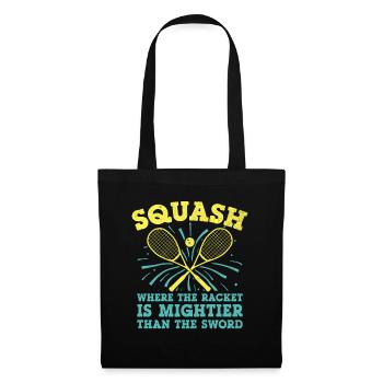 Squash Player Squash Tennis Player Raquetball Spor - Tote Bag - black - Front