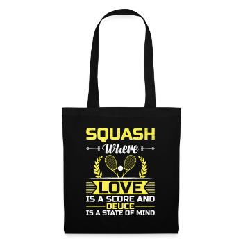 Squashspieler Squash-Tennisspieler Raquetball-Spor - Stoffbeutel - Schwarz - Vorne