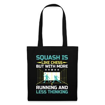 Squashspieler Squash-Tennisspieler Raquetball-Spor - Stoffbeutel - Schwarz - Vorne