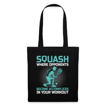 Squash Player Squash Tennis Player Raquetball Spor - Tote Bag - black - Front