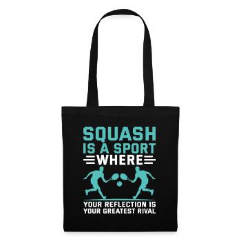 Squash Player Squash Tennis Player Raquetball Spor - Tote Bag - black - Front