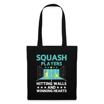Squash Player Squash Tennis Player Raquetball Spor - Tote Bag - black - Front