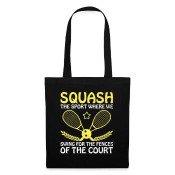 Squashspieler Squash-Tennisspieler Raquetball-Spor - Stoffbeutel - Schwarz - Vorne
