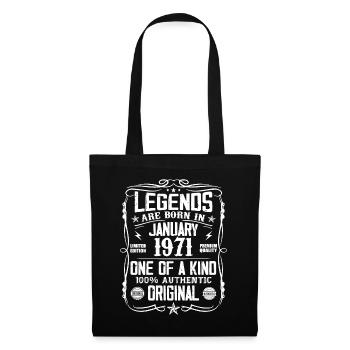 Birthday gift born in January 1971 - Tote Bag - black - Front