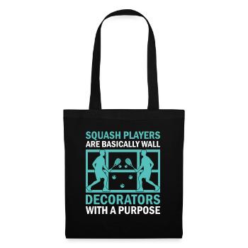 Squashspieler Squash-Tennisspieler Raquetball-Spor - Stoffbeutel - Schwarz - Vorne