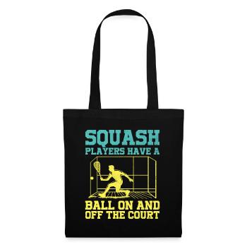Squash Player Squash Tennis Player Raquetball Spor - Tote Bag - black - Front