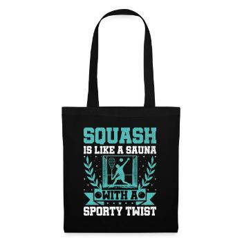 Squash Player Squash Tennis Player Raquetball Spor - Tote Bag - black - Front