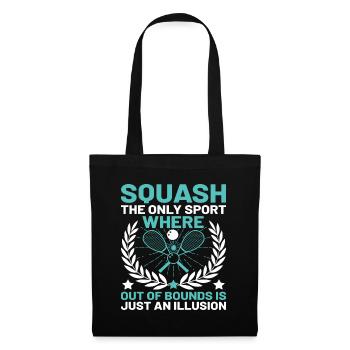 Squashspieler Squash-Tennisspieler Raquetball-Spor - Stoffbeutel - Schwarz - Vorne