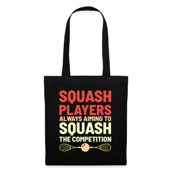 Squashspieler Squash-Tennisspieler Raquetball-Spor - Stoffbeutel - Schwarz - Vorne