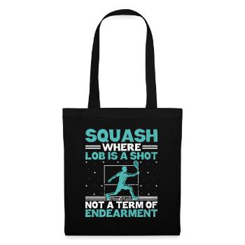 Squashspieler Squash-Tennisspieler Raquetball-Spor - Stoffbeutel - Schwarz - Vorne