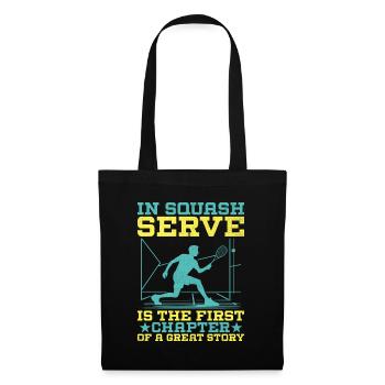 Squash Player Squash Tennis Player Raquetball Spor - Tote Bag - black - Front