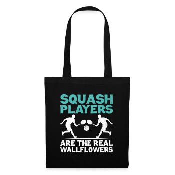 Squashspieler Squash Tennisspieler Raquetball Spor - Stoffbeutel - Schwarz - Vorne