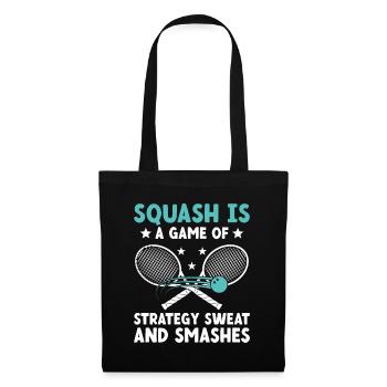 Squash Player Squash Tennis Player Raquetball Spor - Tote Bag - black - Front