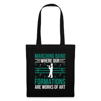 Marching Band Sayings Funny Marching Instruments - Tote Bag - black - Front