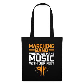 Marching Band Sayings Funny Marching Instruments - Tote Bag - black - Front