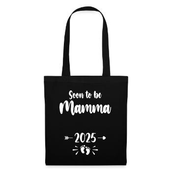 Mamma Soon To Be Mom 2025 Mother Pregnant Kids Mot - Tote Bag - black - Front