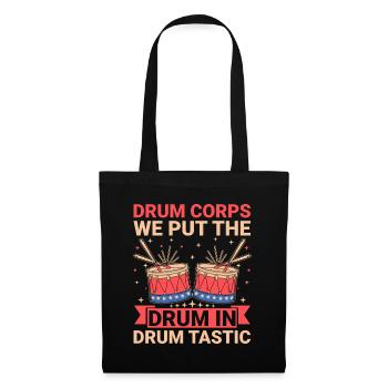 Drum Corps Marching Band Drum Corp Music Percussio - Stoffbeutel - Schwarz - Vorne