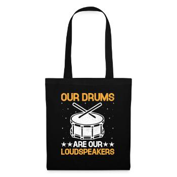 Drum Corps Marching Band Drum Corp Music Percussio - Stoffbeutel - Schwarz - Vorne