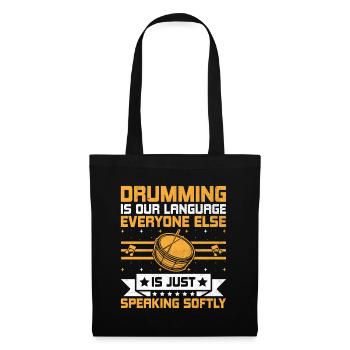 Drum Corps Marching Band Drum Corp Music Percussio - Stoffbeutel - Schwarz - Vorne