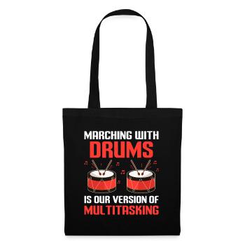 Drum Corps Marching Band Drum Corp Music Percussio - Stoffbeutel - Schwarz - Vorne