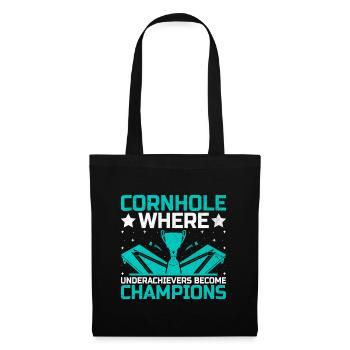 Cornhole Spieler Cornhole Sport Lustig Cornhole Be - Stoffbeutel - Schwarz - Vorne