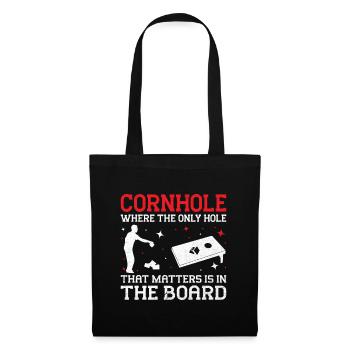 Cornhole Spieler Cornhole Sport Lustig Cornhole Be - Stoffbeutel - Schwarz - Vorne