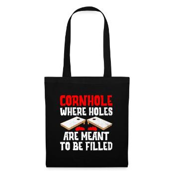 Cornhole Spieler Cornhole Sport Lustig Cornhole Be - Stoffbeutel - Schwarz - Vorne