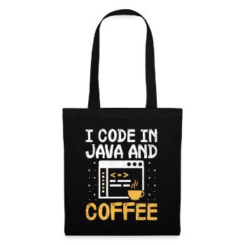 Café Codage Programmeur Codeur Développeur Nerd Coff - Sac en tissu - noir - Devant