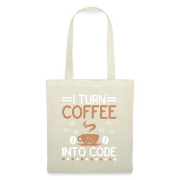Café Codage Programmeur Codeur Développeur Nerd Coff - Sac en tissu - nature - Devant